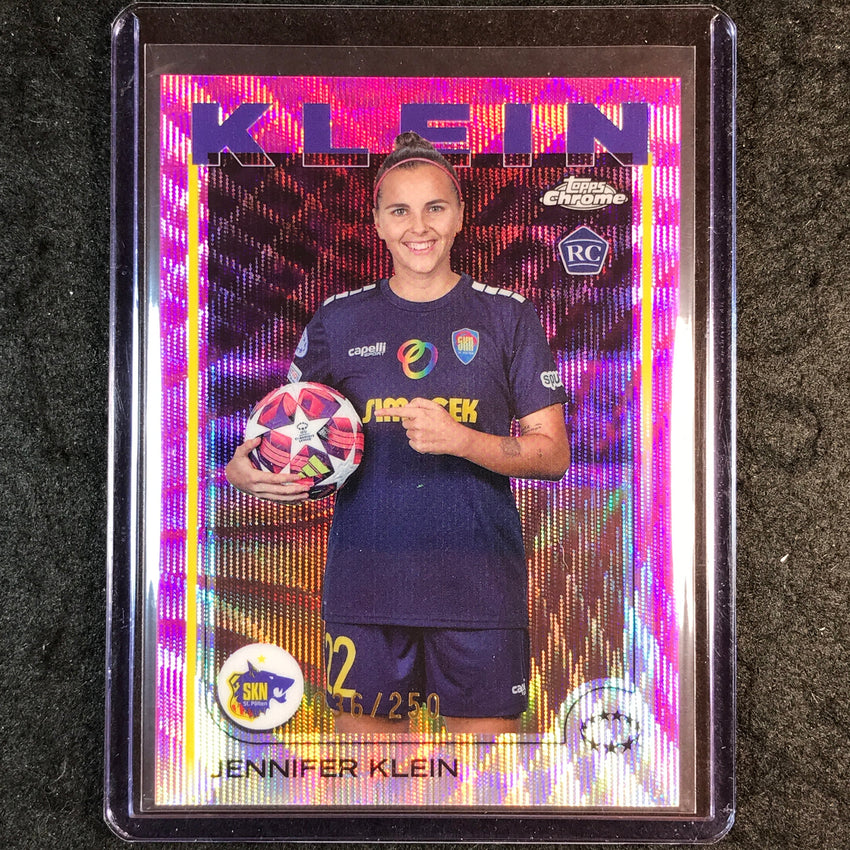 2024-25 Topps Chrome UEFA Women's JENNIFER KLEIN Rookie Pink Wave /250 #30