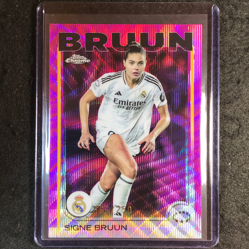 2024-25 Topps Chrome UEFA Women's SIGNE BRUUN Pink Wave /250 #36