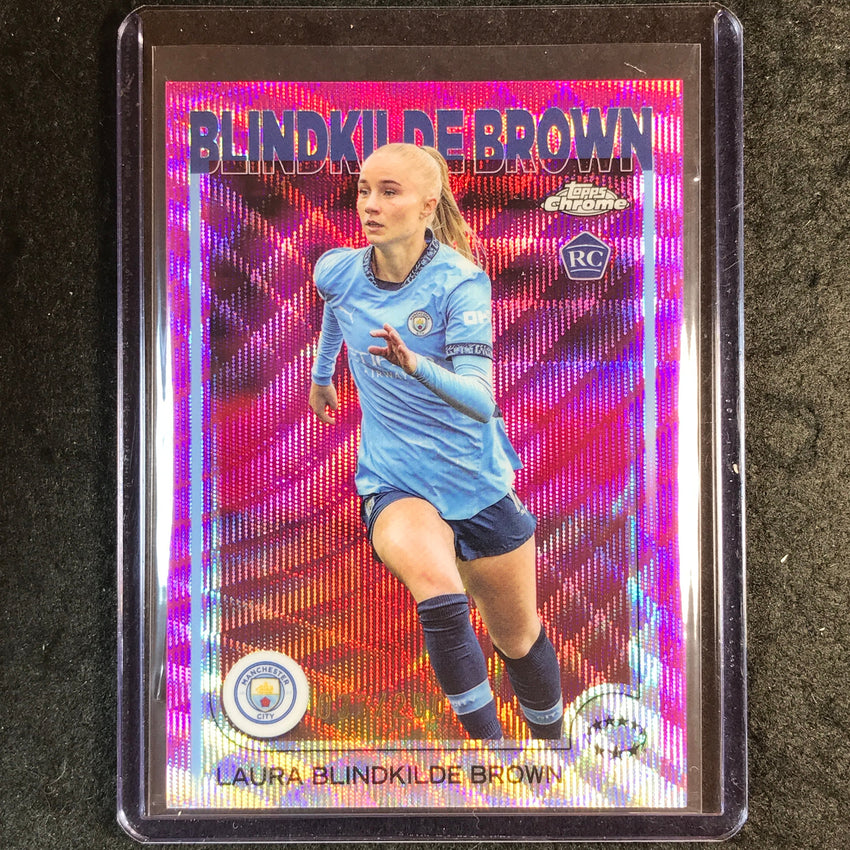 2024-25 Topps Chrome UEFA Women's BLINDKILDE BROWN Rookie Pink Wave /250 #40