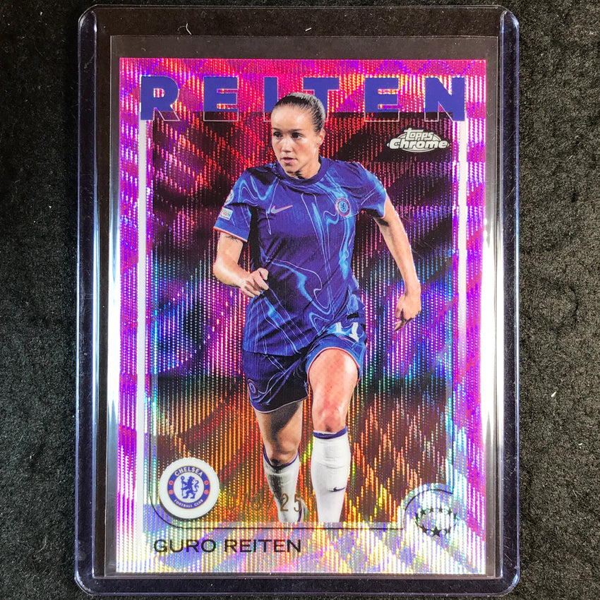 2024-25 Topps Chrome UEFA Women's GURO REITEN Pink Wave /250 #42