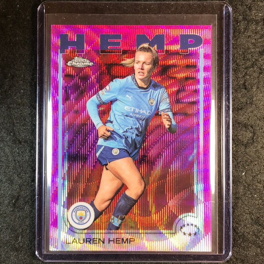 2024-25 Topps Chrome UEFA Women's LAUREN HEMP Pink Wave /250 #44