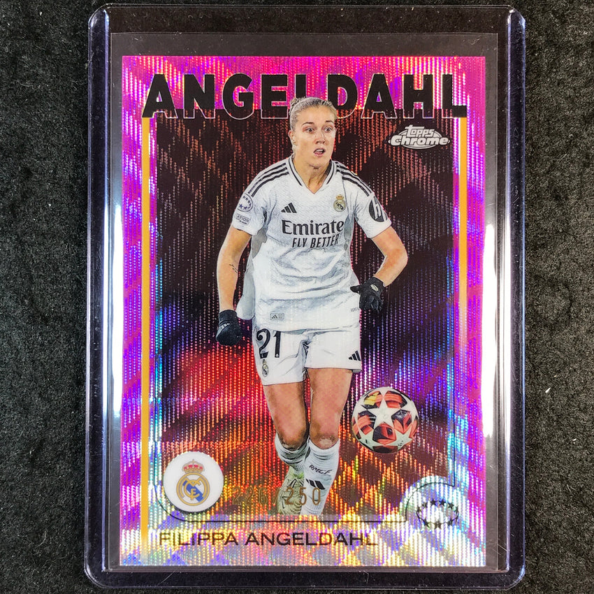 2024-25 Topps Chrome UEFA Women's FILIPPA ANGELDAHL Pink Wave /250 #49