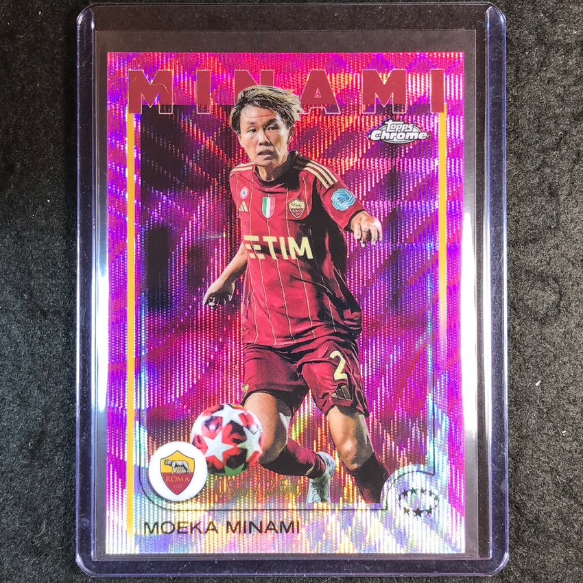 2024-25 Topps Chrome UEFA Women's MOEKA MINAMI Pink Wave /250 #54