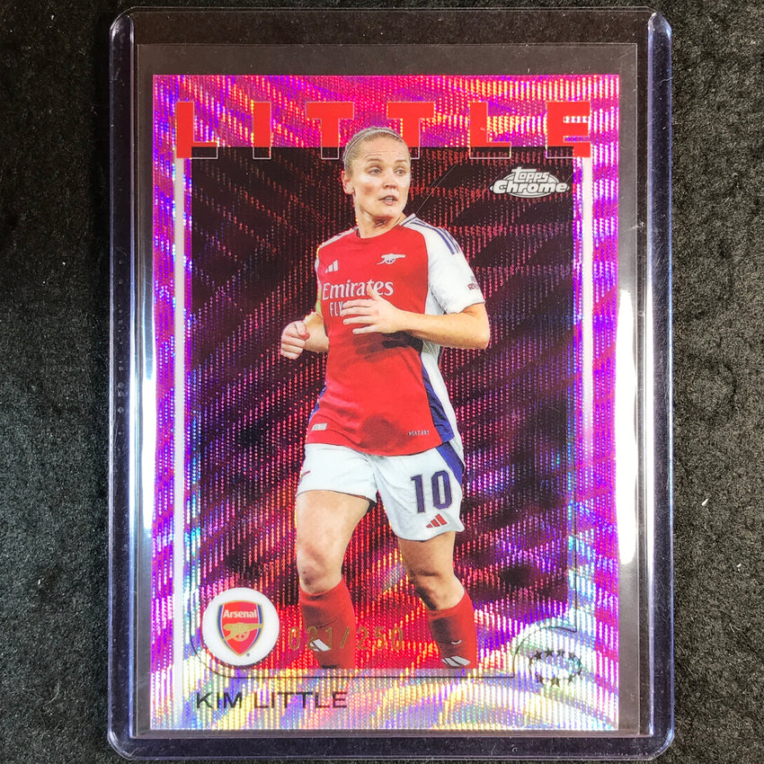 2024-25 Topps Chrome UEFA Women's KIM LITTLE Pink Wave /250 #57