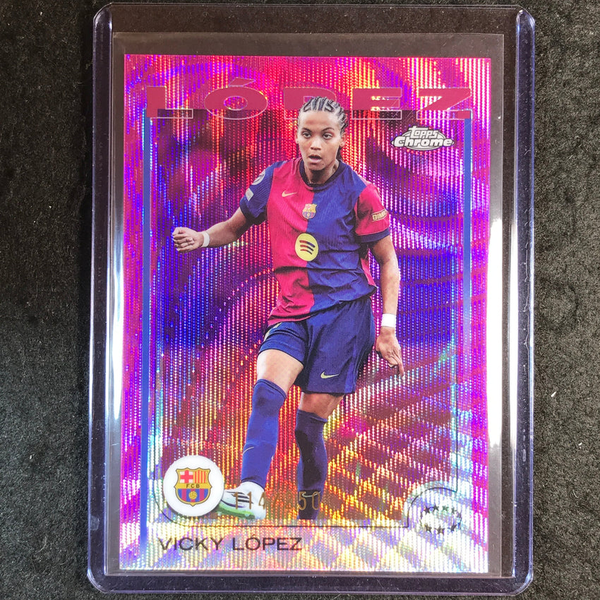 2024-25 Topps Chrome UEFA Women's VICKY LOPEZ Pink Wave /250 #58
