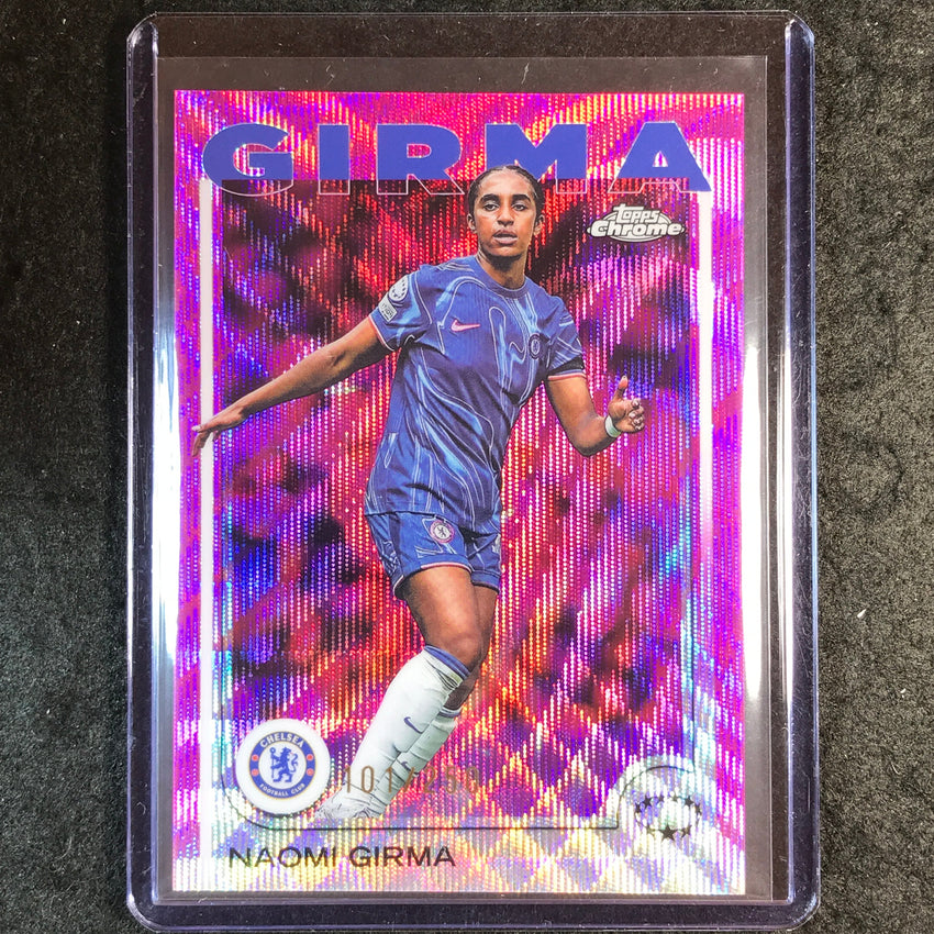 2024-25 Topps Chrome UEFA Women's NAOMI GIRMA Pink Wave /250 #61