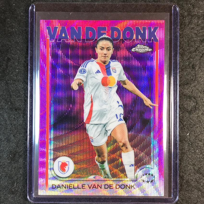 2024-25 Topps Chrome UEFA Women's DANIELLE VAN DE DONK Pink Wave /250 #65