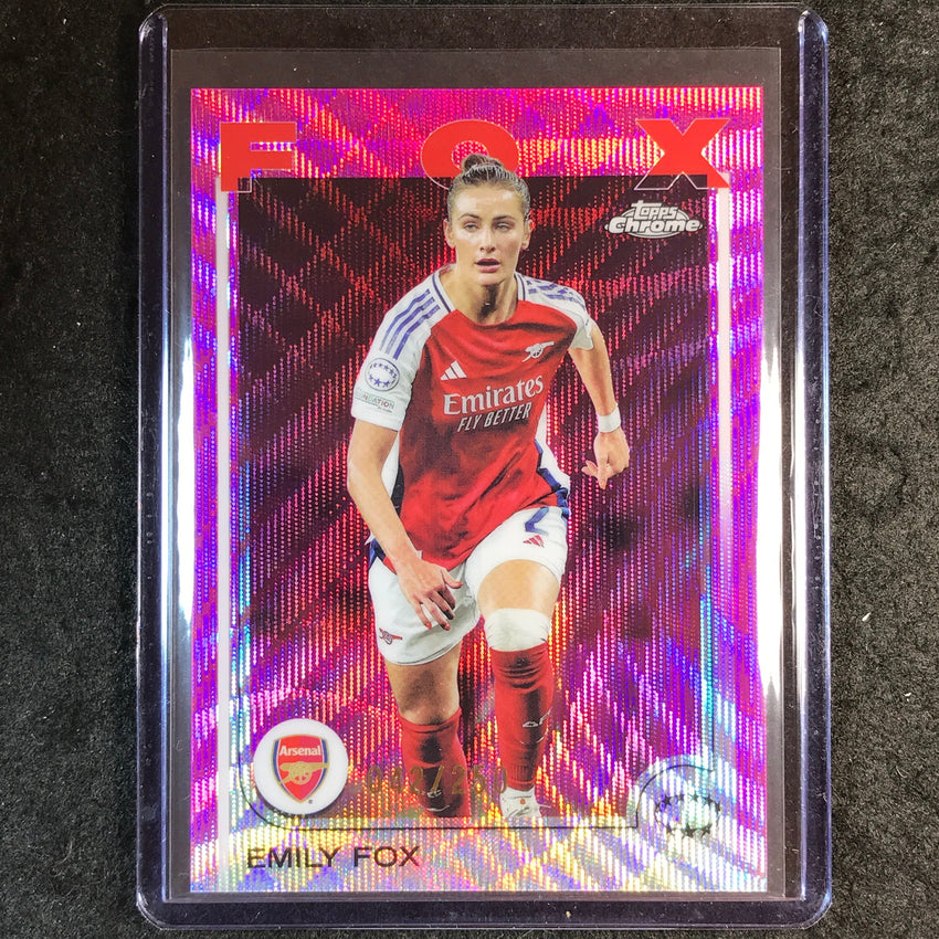 2024-25 Topps Chrome UEFA Women's EMILY FOX Pink Wave /250 #70