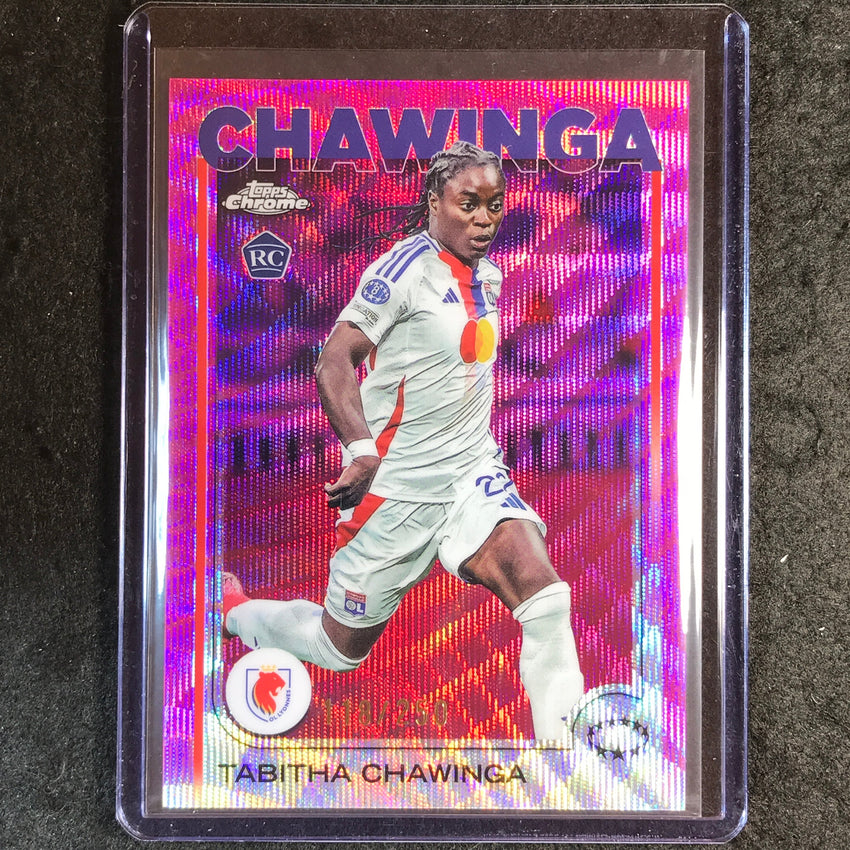 2024-25 Topps Chrome UEFA Women's TABITHA CHAWINGA Rookie Pink Wave /250 #76