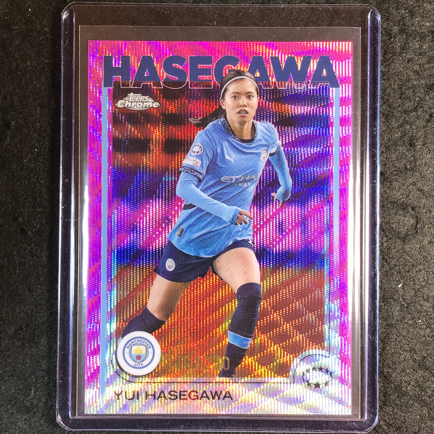 2024-25 Topps Chrome UEFA Women's YUI HASEGAWA Pink Wave /250 #80