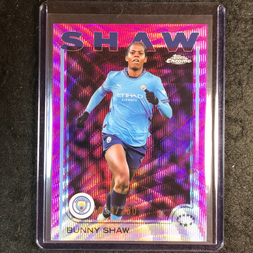 2024-25 Topps Chrome UEFA Women's BUNNY SHAW Pink Wave /250 #81