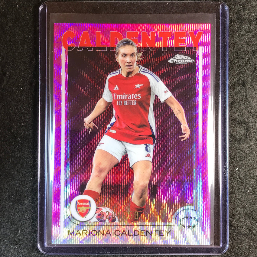 2024-25 Topps Chrome UEFA Women's MARIONA CALDENTEY Pink Wave /250 #83