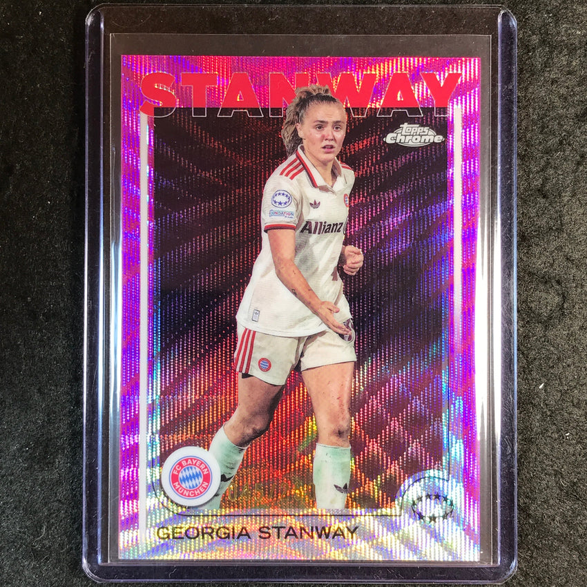 2024-25 Topps Chrome UEFA Women's GEORGIA STANWAY Pink Wave /250 #87