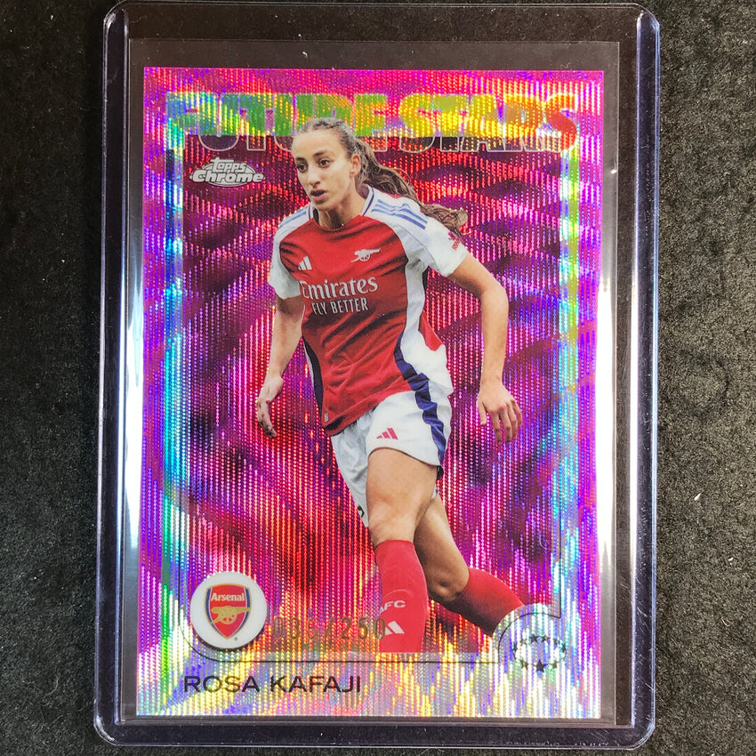 2024-25 Topps Chrome UEFA Women's ROSA KAFAJI Future Stars Pink Wave /250 #89