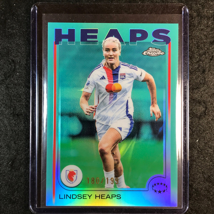 2024-25 Topps Chrome UEFA Women's LINDSEY HEAPS Aqua /199 #26