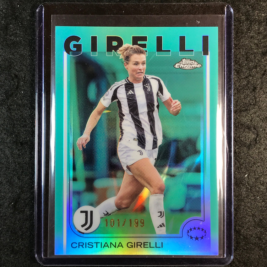 2024-25 Topps Chrome UEFA Women's CRISTIANA GIRELLI Aqua /199 #31