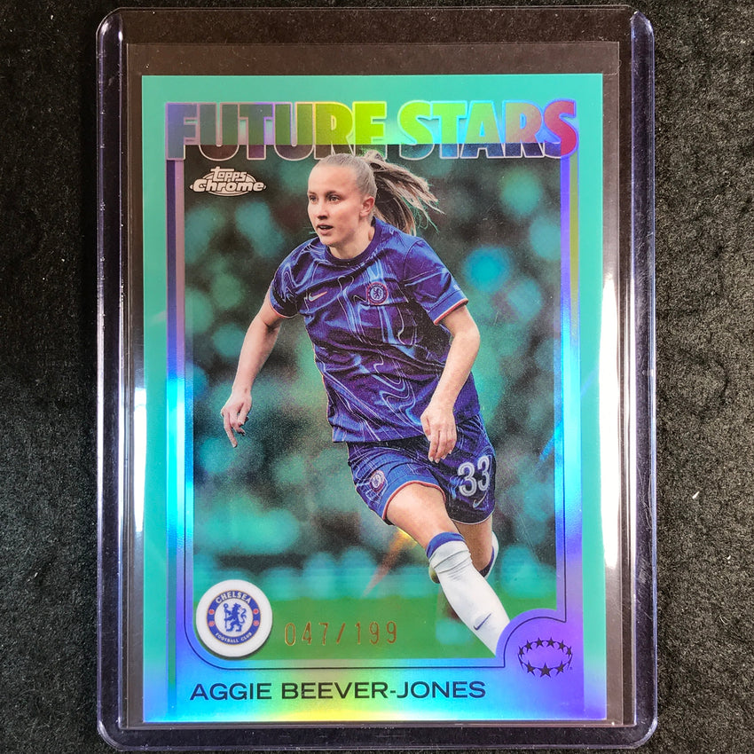 2024-25 Topps Chrome UEFA Women's AGGIE BEEVER-JONES Future Stars Aqua /199 #33