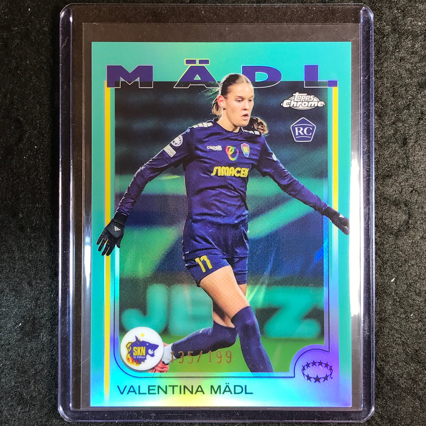 2024-25 Topps Chrome UEFA Women's VALENTINA MADL Rookie Aqua /199 #48