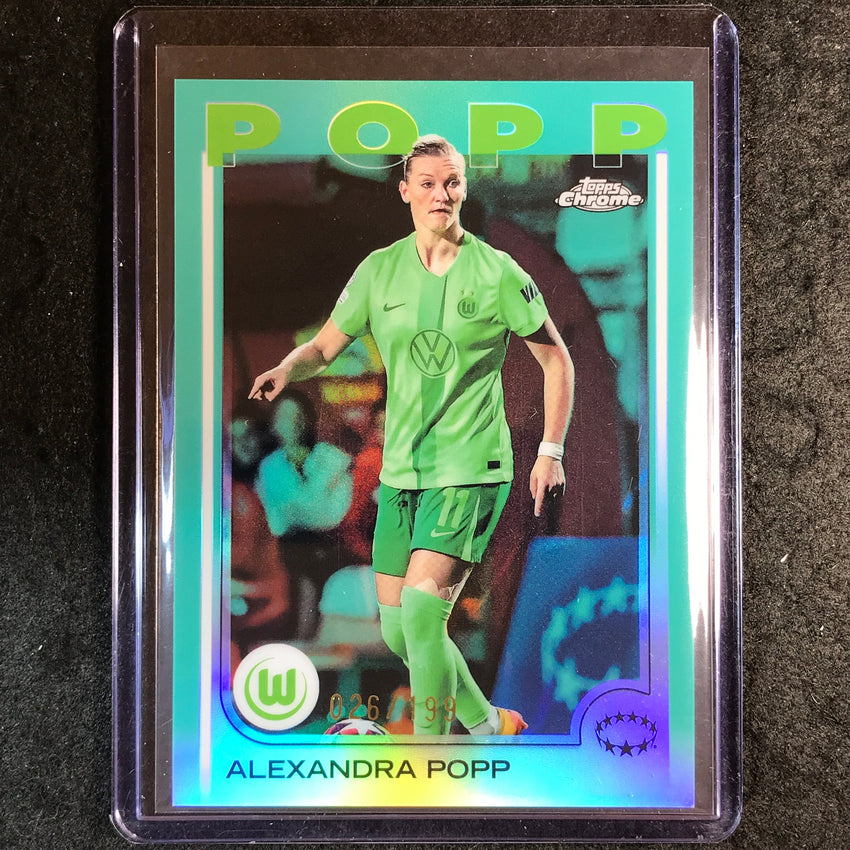 2024-25 Topps Chrome UEFA Women's ALEXANDRA POPP Aqua /199 #52
