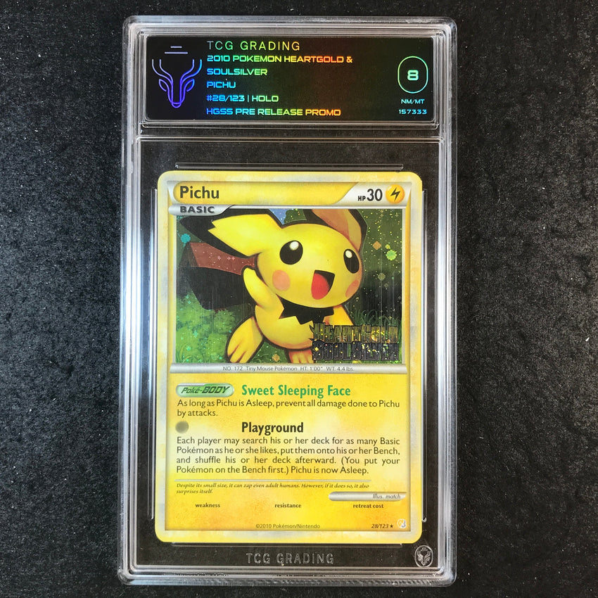 TCG 8 Pichu - 28/123 - 2010 Heartgold & Soulsilver Pre Release Promo 333