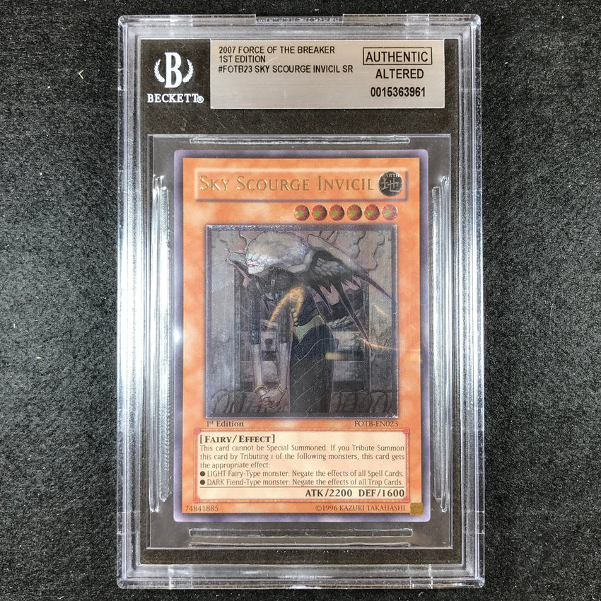 BGS Authentic Altered Sky Scourge Invicil - FOTB-EN023 - Ultimate Rare Force of the Breaker 1st Edition 961
