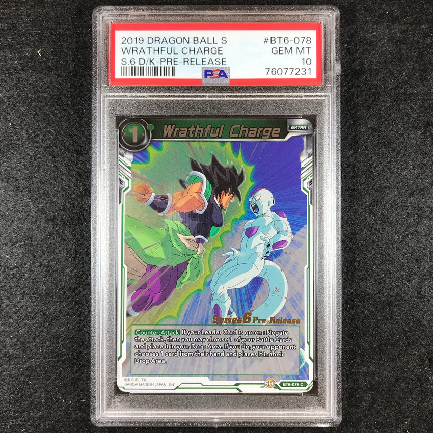 PSA 10 Wrathful Charge - BT6-078 - Series 6 Pre Release Promo 231