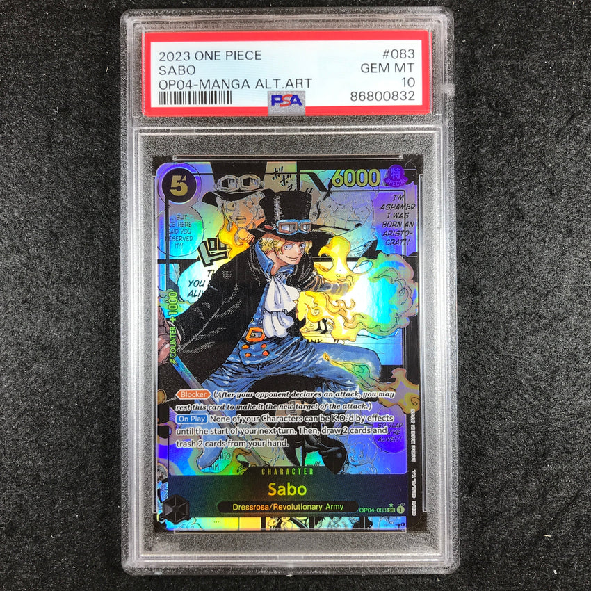 2023 ONE PIECE SABO PSA 10 MANGA ALT ART