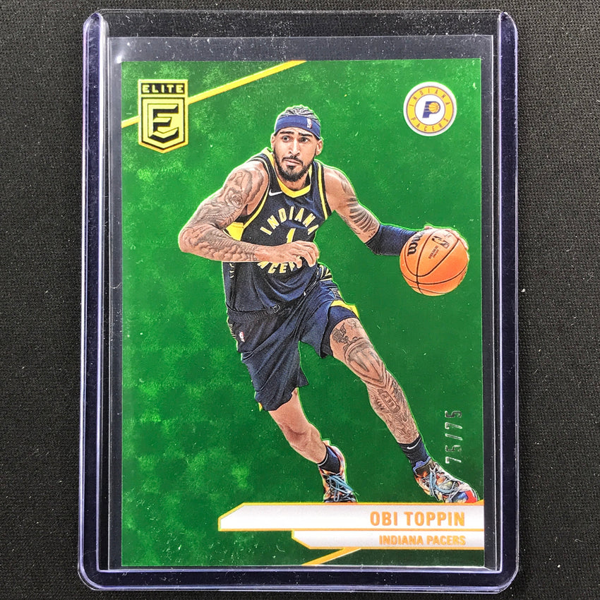 2023-24 Donruss Elite Obi Toppin Base Neon Green 75/75 #16