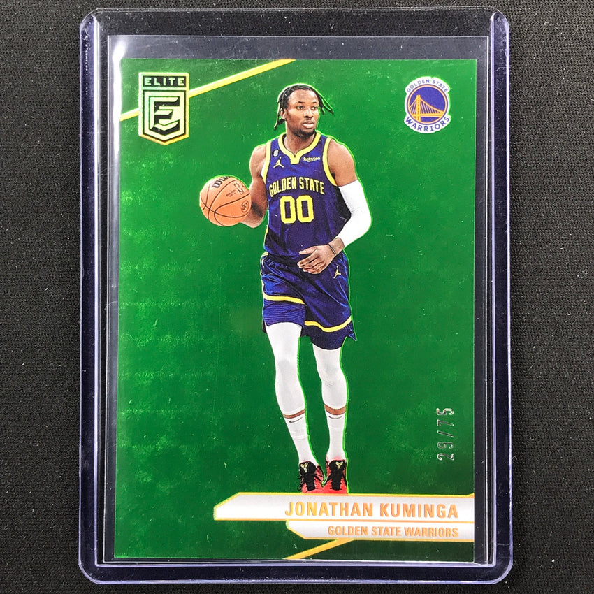 2023-24 Donruss Elite Jonathan Kuminga Base Neon Green 29/75 #60