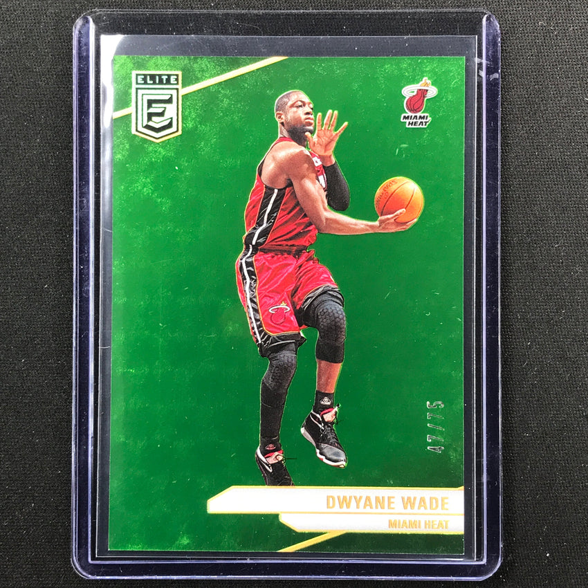 2023-24 Donruss Elite Dwyane Wade Base Neon Green 47/75 #77