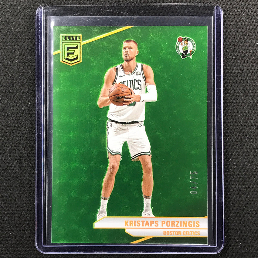 2023-24 Donruss Elite Kristaps Porzingis Base Neon Green 4/75 #167