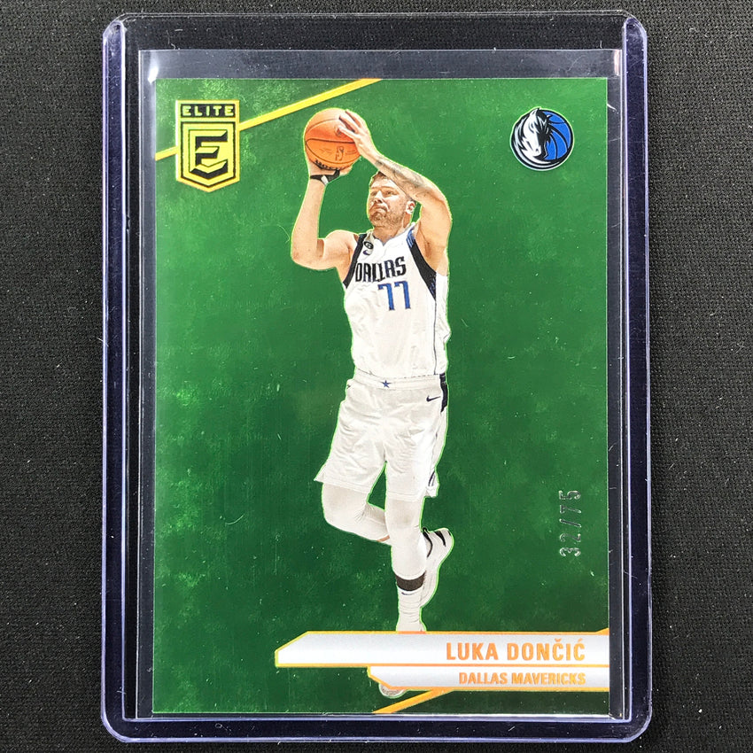 2023-24 Donruss Elite Luka Doncic Base Neon Green 32/75 No 170