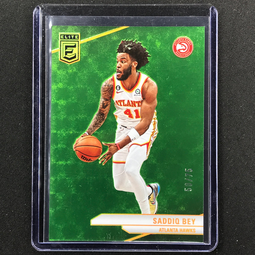 2023-24 Donruss Elite Saddiq Bey Base Neon Green 50/75 #176