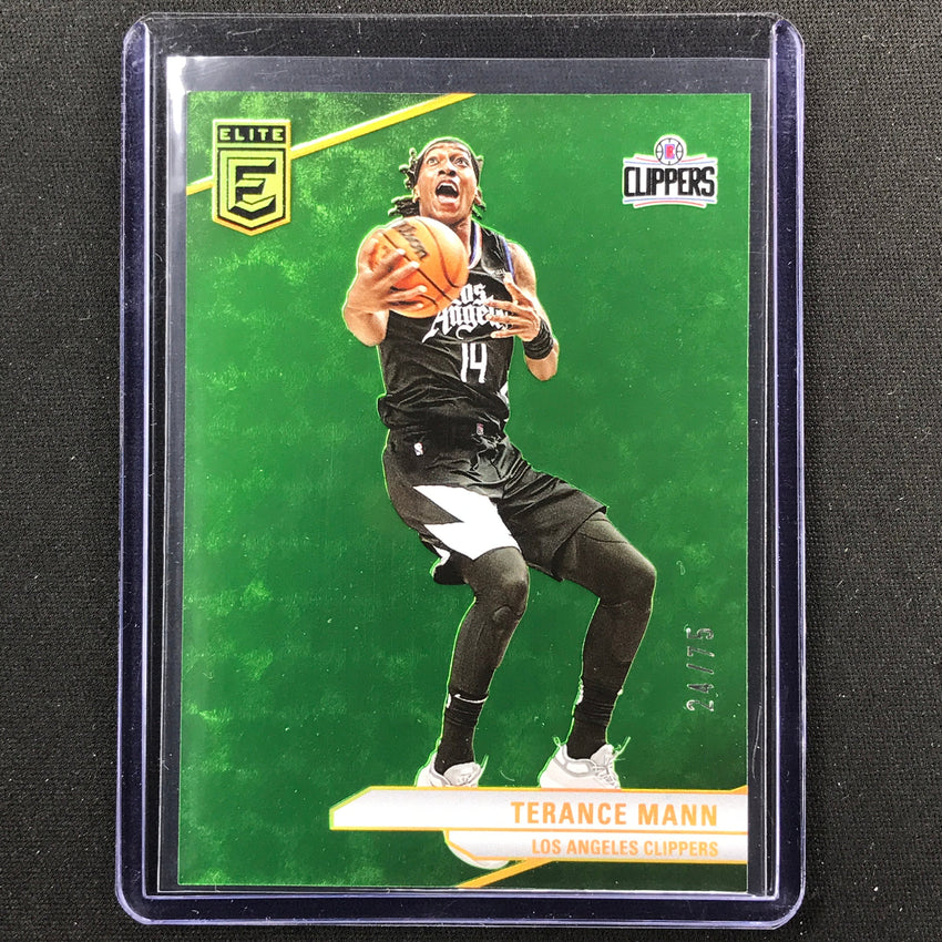 2023-24 Donruss Elite Terance Mann Base Neon Green 24/75 #178