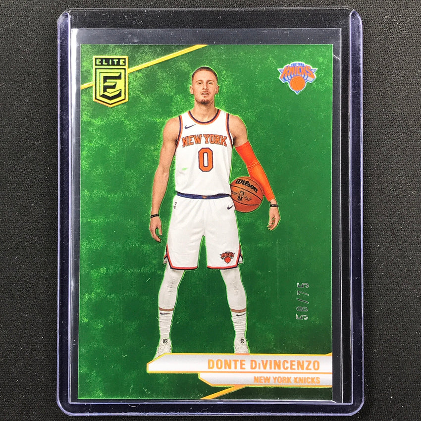 2023-24 Donruss Elite Donte Divincenzo Base Neon Green 58/75 #192