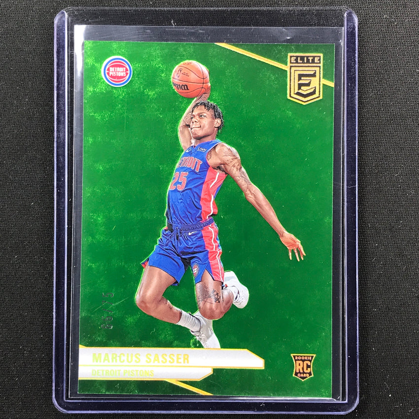 2023-24 Donruss Elite Marcus Sasser Rookie Base Neon Green 66/75 No 206