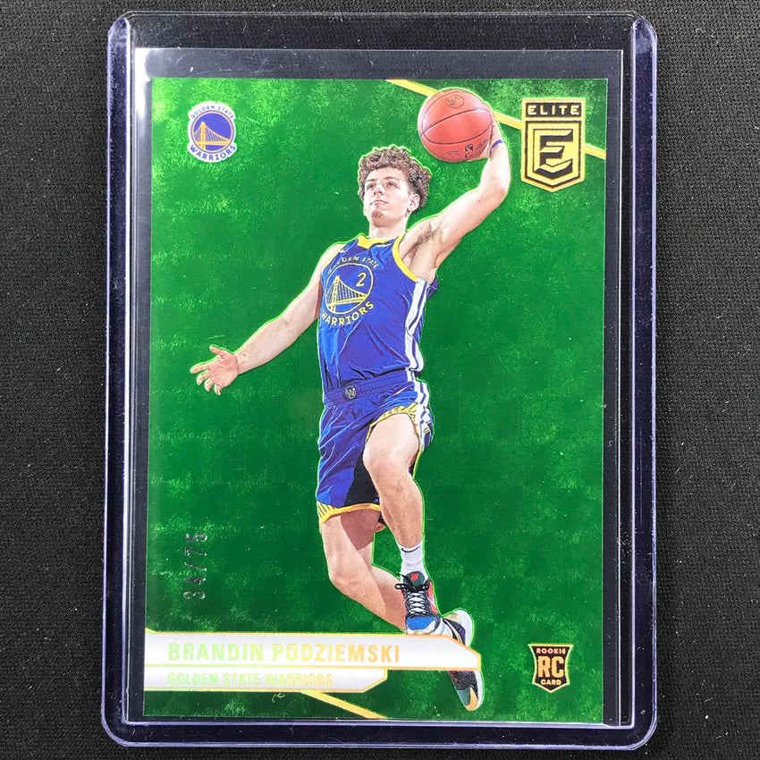 2023-24 Donruss Elite Brandin Podziemski Rookie Base Neon Green 34/75 #208