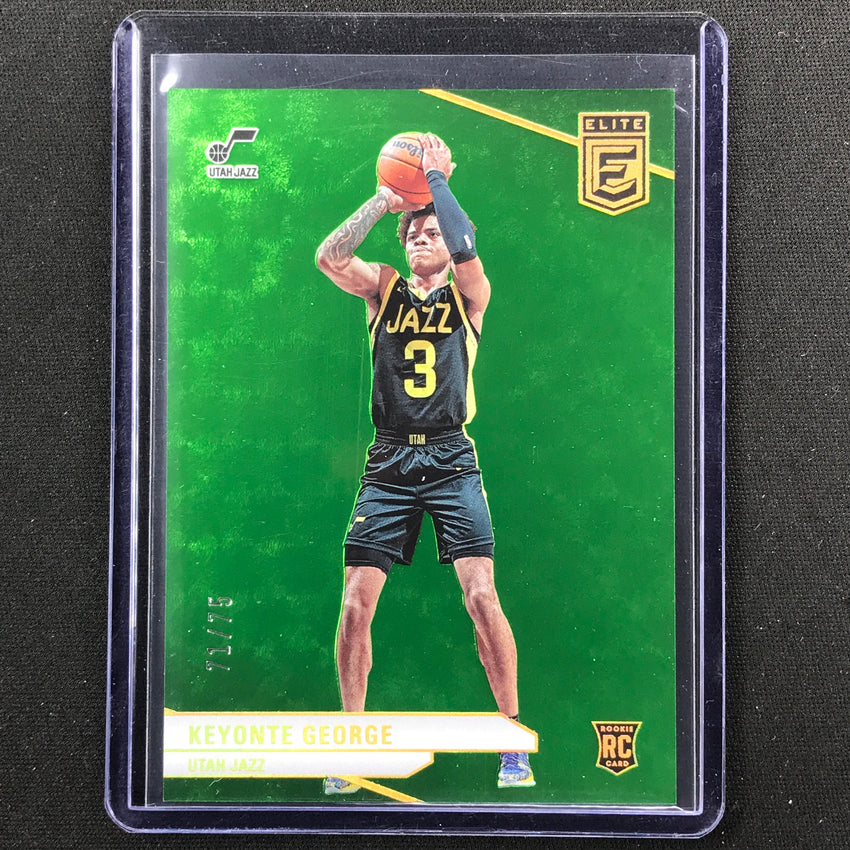 2023-24 Donruss Elite Keyonte George Rookie Base Neon Green 71/75 #221