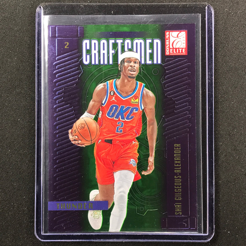 2023-24 Donruss Elite SHAI GILGEOUS-ALEXANDER Craftsmen Neon Green 13/75 #9