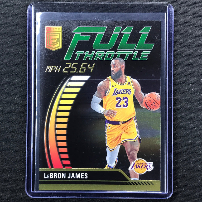 2023-24 Donruss Elite Lebron James Full Throttle Neon Green 38/75 No 7