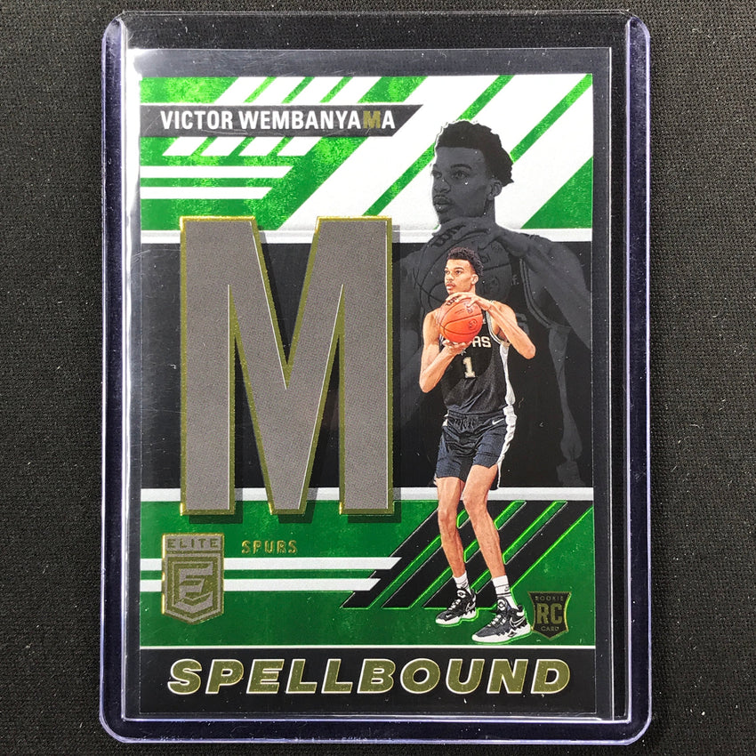 2023-24 Donruss Elite Victor Wembanyama M Rookie Spellbound Neon Green 62/75