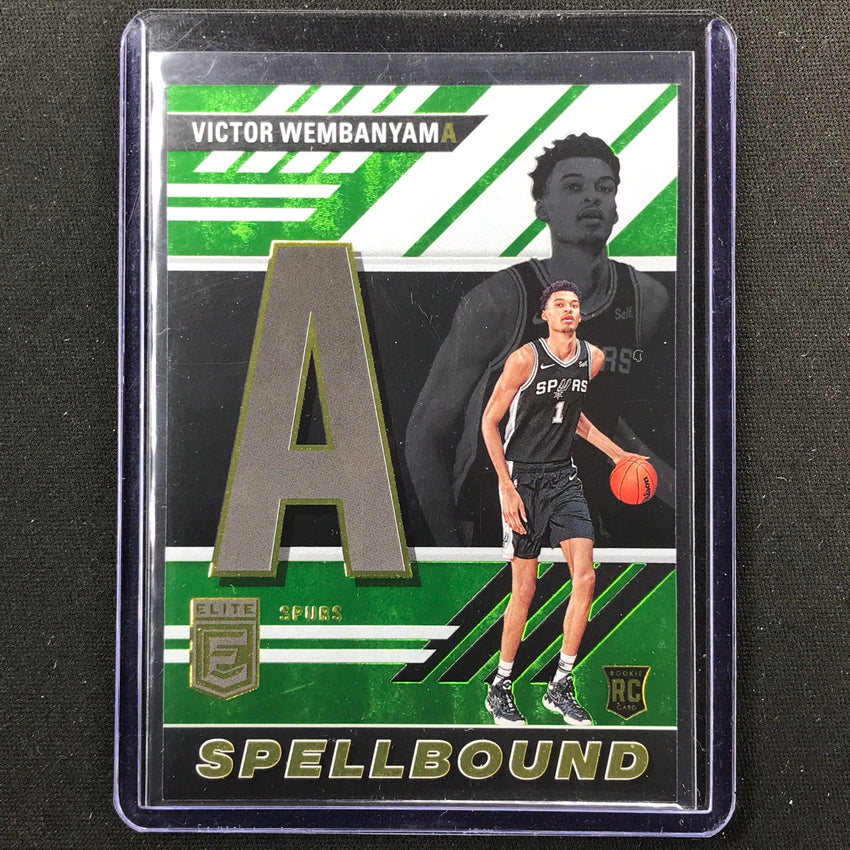 2023-24 Donruss Elite Victor Wembanyama A Rookie Spellbound Neon Green 66/75