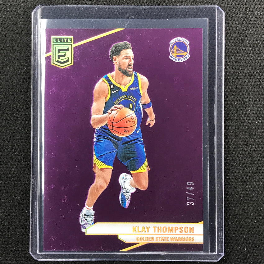 2023-24 Donruss Elite Klay Thompson Base Purple 37/49 #12
