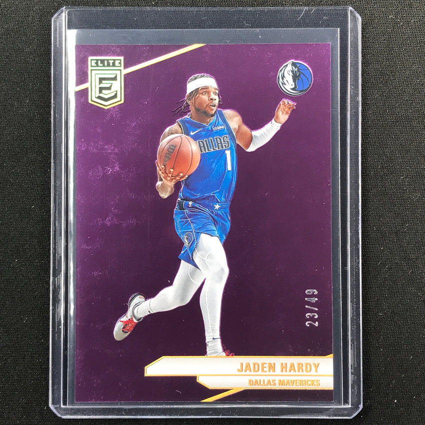 2023-24 Donruss Elite Jaden Hardy Base Purple 23/49 #56
