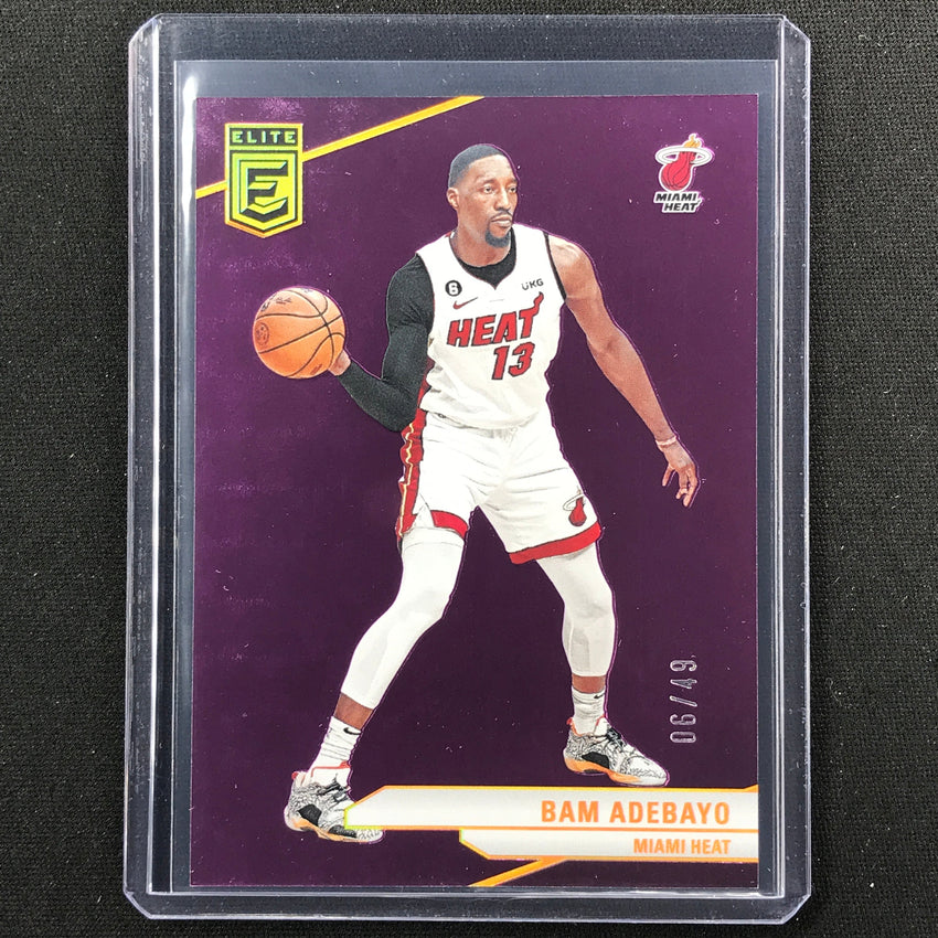 2023-24 Donruss Elite Bam Adebayo Base Purple 6/49 #160