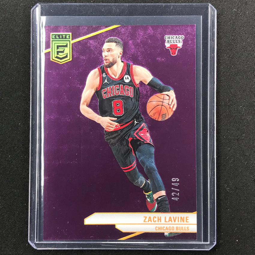 2023-24 Donruss Elite Zach Lavine Base Purple 42/49 #194