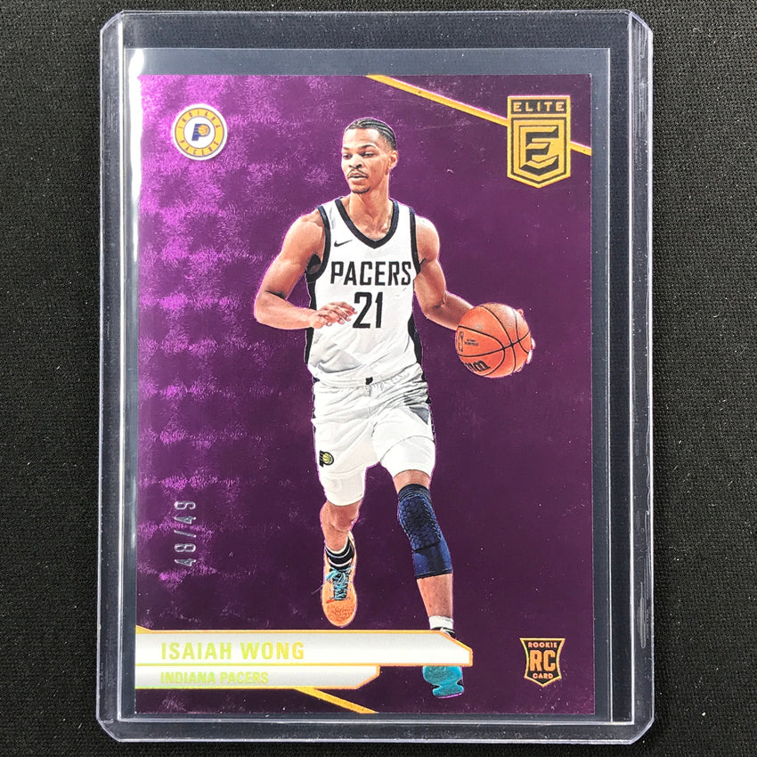 2023-24 Donruss Elite Isaiah Wong Rookie Base Purple 48/49 #241