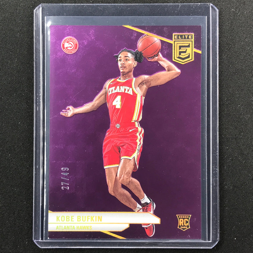 2023-24 Donruss Elite Kobe Bufkin Rookie Base Purple 27/49 #249