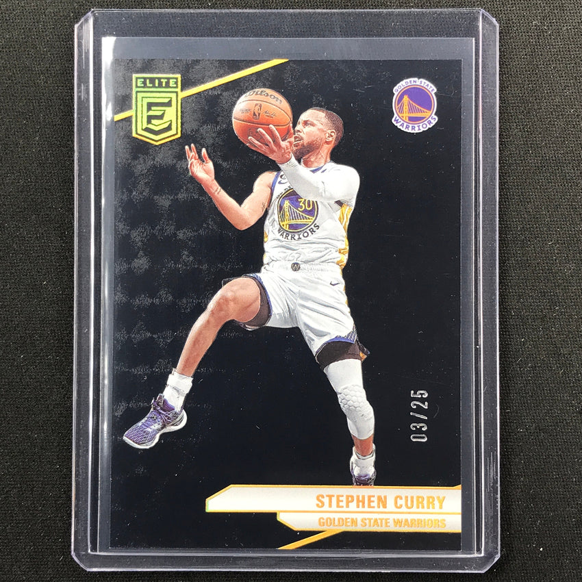 2023-24 Donruss Elite Stephen Curry Base Black 3/25 No 132