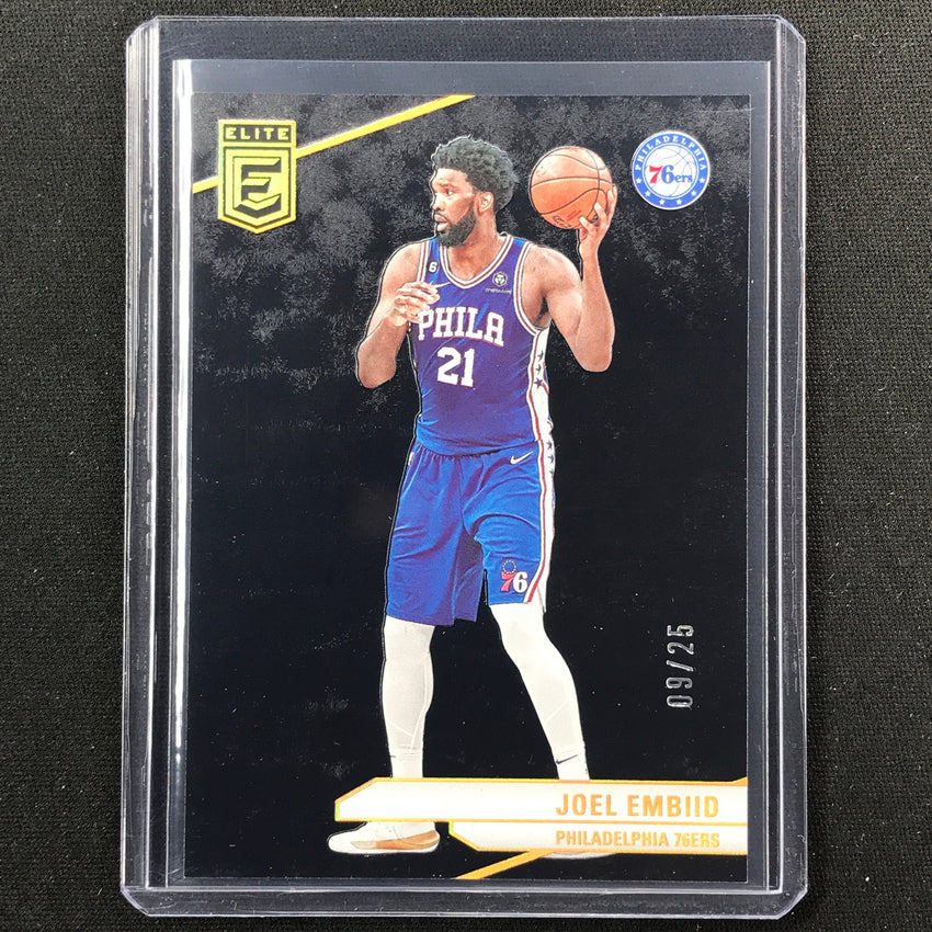 2023-24 Donruss Elite Joel Embiid Base Black 9/25 No 163